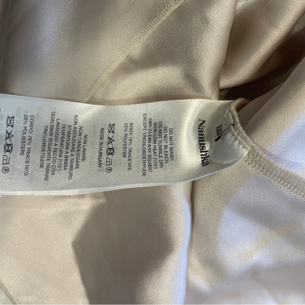 Nanushka malia satin cowl neck mini dress xxs - Picture 11 of 16